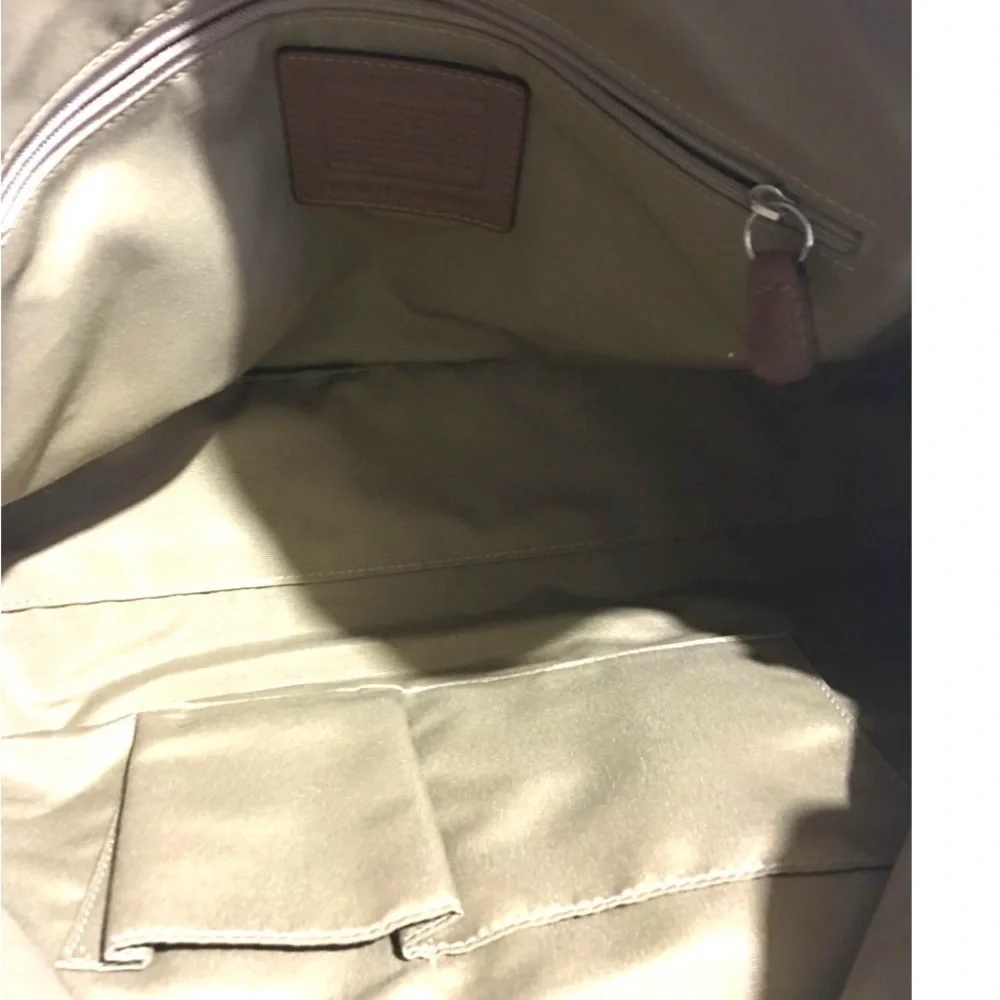 Coach CC jacquard print canvas satchel handbag